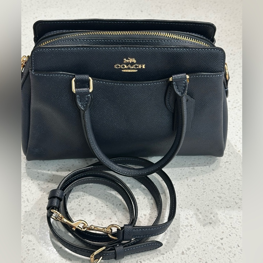 Coach Mini Darcie Carryall Handbag - Navy Blue